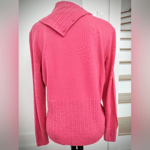 100% Cashmere Pink Sweater Women's Large Perfect Condition New York Avvenire - Picture 5 of 11